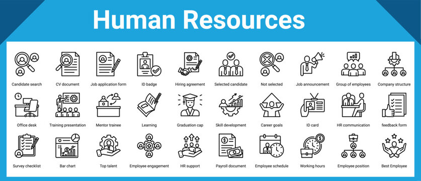 Human Resources icon sheet and collection