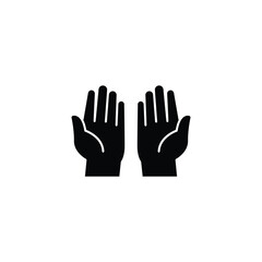 Obraz premium hands up gesture icon isolated white background.