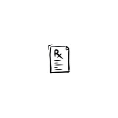 Medical Prescription Document logo icon flat vector design
