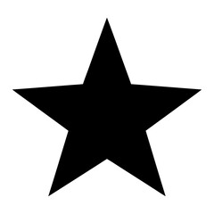Obraz premium Black Star Graphic Symbol on White Background