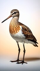 Obraz premium Detailed close-up of a Spoon-billed Sandpiper showcasing its unique plumage and beak