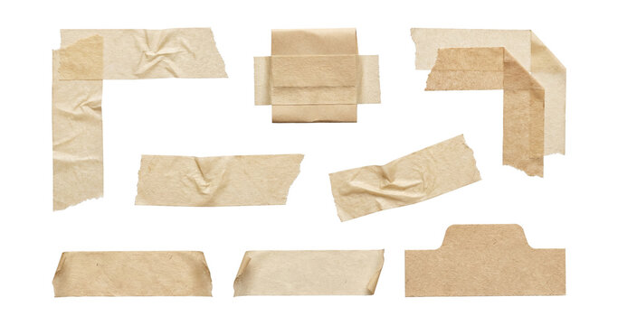 Layered tape corners & tabs elements set.