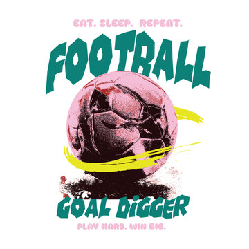 abstract Football vector graphic,  ootball champion league. Football artwork for t shirt, posters, stickers, background and others.