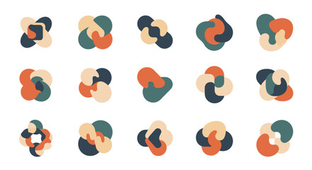 Abstract geometric shapes, modern design elements set