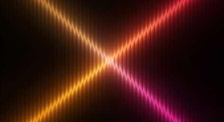 Obraz premium Futuristic vibrant X Light gradient pattern with ribbed fractal glass texture blending smooth radiant colors. Bold dynamic abstract background perfect for creative digital . Dark Luxury design