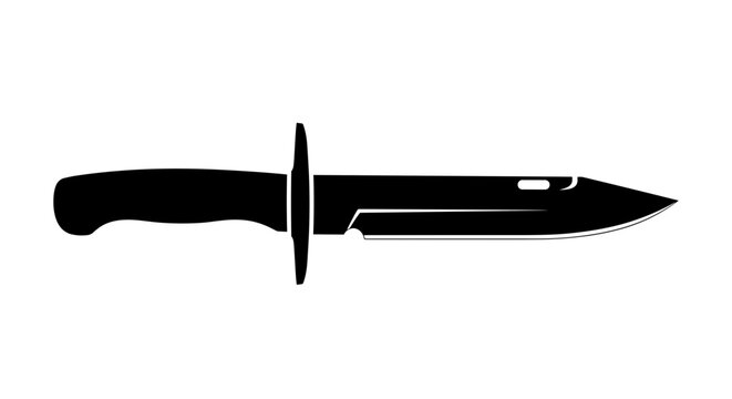 Black Silhouette of a Knife 1.