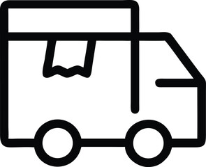 Obraz premium Reliable Delivery Van Icon Representing Efficient Commercial Logistics and Fast Parcel Transport