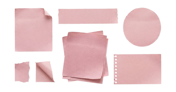 Minimal pastel sticky notes papercraft .