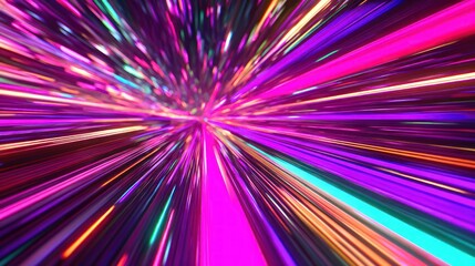 Abstract light trails vibrant colors and speed motion blur background