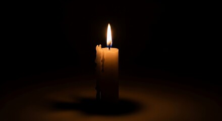 Candlelight in the Darkness - A Single Flame of Hope.