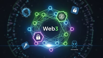 Obraz premium Web3 A Decentralized Network Revolutionizing the Digital Landscape with Blockchain Technology