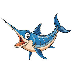Fototapeta premium shark cartoon isolated on white