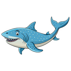 Obraz premium shark cartoon isolated on white