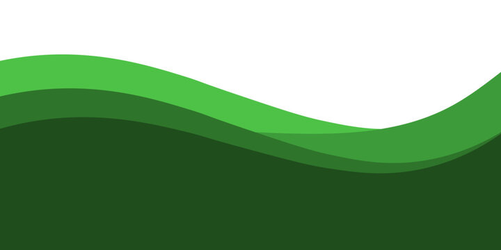 Abstract Green Wavy Landscape Background with Blue Path Line