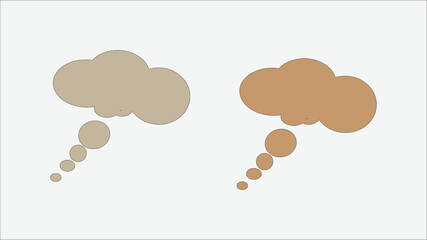 Minimalist Thought Bubble Vector   Dual Speech Cloud Illustration   Blank Dialogue Balloons for Creative Design © MDGIUSUDDIN