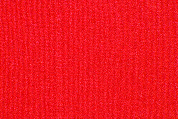 Fototapeta premium Red boucle fabric texture close up as background