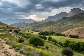 Afghanistan Nature Landscape Mountains Sky Sun Clouds Tourism Travel