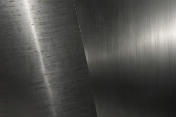 Brushed steel surface with directional texture