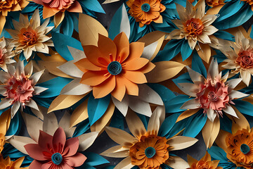 Abstract paper flower explosion