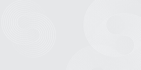 Abstract white glowing geometric lines on gray background simple modern design