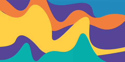 Gradient Separator Headers shapes. Abstract Waves Gradient simple design