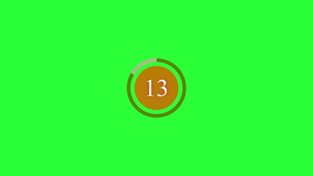 Countdown on Green: An animated graphic, featuring a countdown timer. a circular design shows the number 80, which gradually decreases within a vibrant green background.
