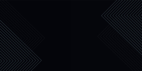 Dark blue abstract background with shining geometric lines. Modern shiny blue rounded square lines pattern design