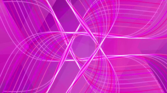 Abstract Pink Lines Swirling Motion Graphics.