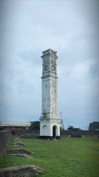 Historic Clock Tower at Matara Fort Reflecting Sri Lanka&rsquo;s Colonial Heritage