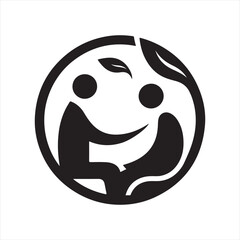 Fototapeta premium therapist and client vector silhouette line art logo design illustration 