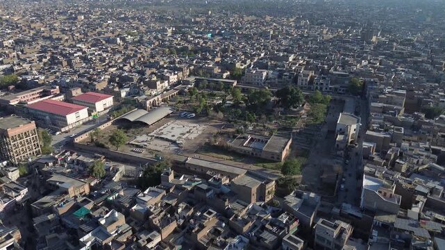 Views of Peshawar and one of its truck workshop