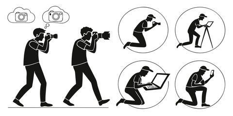 Illustrations of various self-defense techniques and strategies Vector