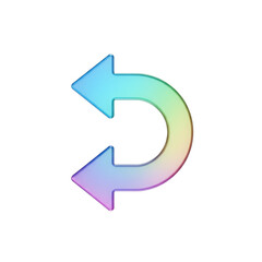 Colorful Gradient Double Curved Arrow Icon