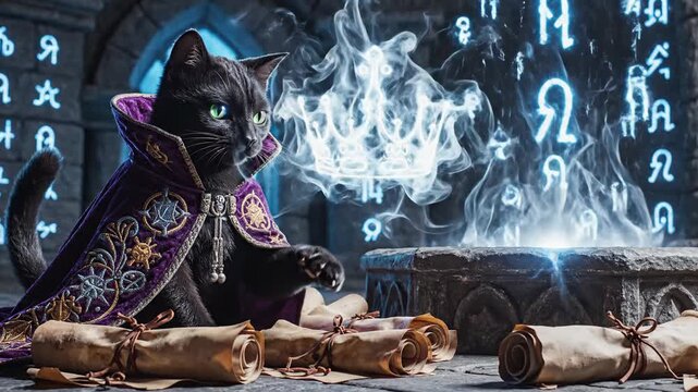 Mystical Feline - A Black Cats Magical Prowess in a Fantasy Setting.