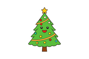  christmas tree white background