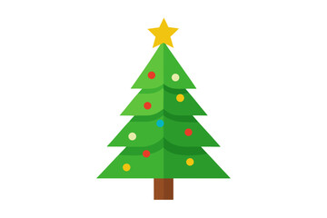 Obraz premium christmas tree white background