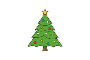Fototapeta premium christmas tree white background