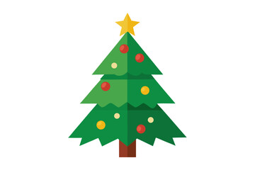 Fototapeta premium christmas tree white background
