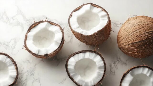 Coconut Shells And Bamboo Bowls - Natural Dessert Collection