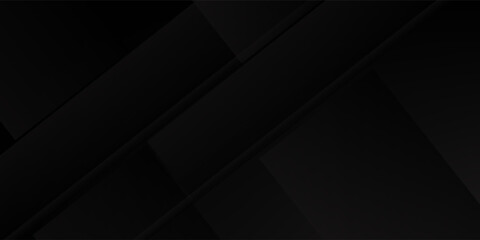Fototapeta premium Vector Dark deep black dynamic abstract vector background with diagonal lines. carbon black wallpaper