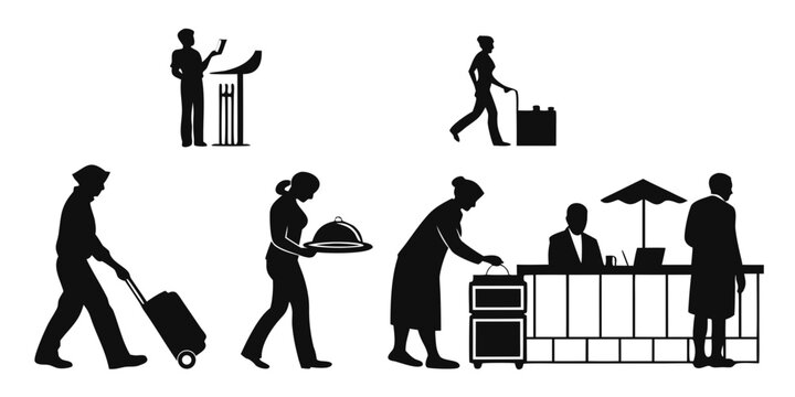 Diverse group of people engaged in various activities and professions Vector