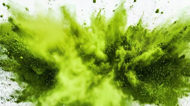 Green Explosion with Particles of Energy