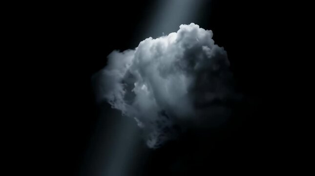 Smoke, fog and mist in a dark studio for atmospheric effects, dramatic lighting and cinematic visuals with swirling vapor creating an ethereal cloudscape. Photography, texture and abstract art with