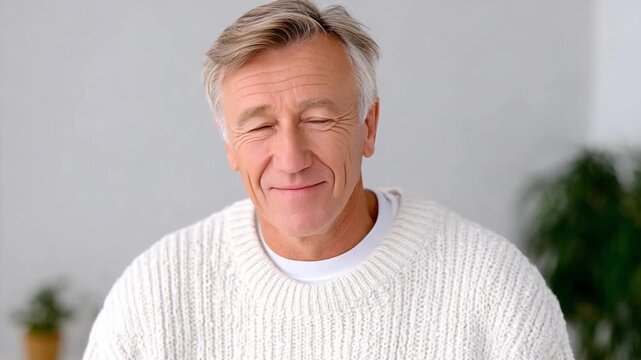 Portrait of a Contemplative Senior: A close-up shot of an elderly individual exuding gentle wisdom and inner peace, conveying a sense of serenity.