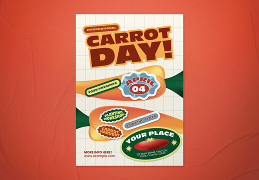 Orange and White Scrapbook International Carrot Day Flyer