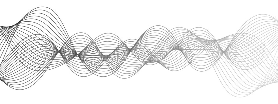 Vector Elegant Waveform Displaying Complex Acoustic Patterns, Reflecting Concepts Of Sound Frequency and Amplitude, Perfect for Scientific.