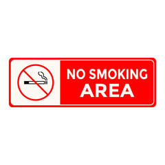 Official No Smoking Area Sign for Public Health
