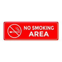 Vector Illustration of a No Smoking Area Sign