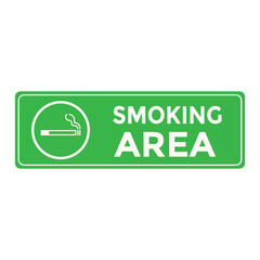Designated Smoking Area Public Information Sign Vector