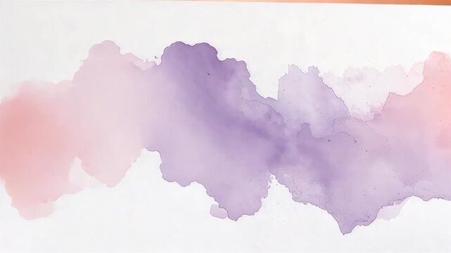 Soft Pastel Watercolor Paint Texture in Pink and Purple Tones on Clean White Surface